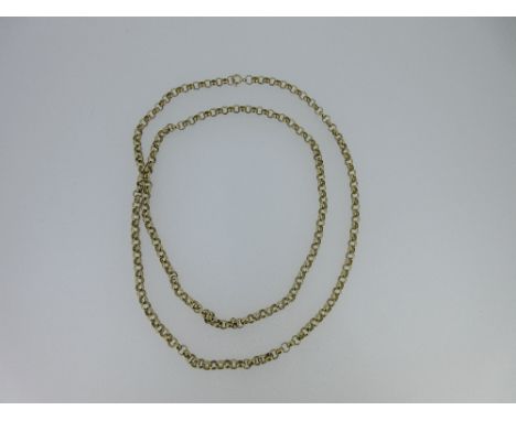A 9ct gold necklace, the chain of belcher links, to a bolt ring clasp, Sheffield hallmarks for 9ct gold, 1985, length 75cm, w