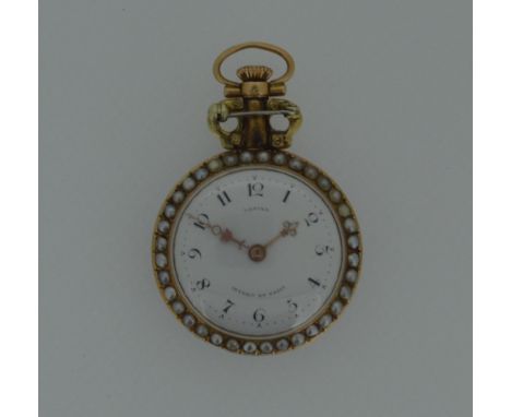 Lepine - A late 19th century open faced pocket watch, the signed white dial, 30mm diameter, also marked 'Invenit et Fecit' ({