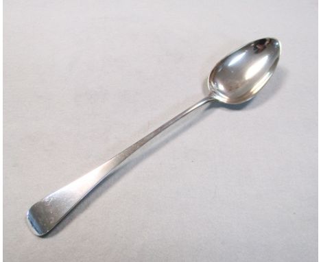 A George III silver basting spoon, by William Eley, William Fearn &amp; William Chawner, London 1809, 'Old English' pattern, 