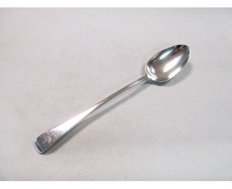 A George III silver basting spoon, by William Eley, William Fearn and William Chawner, London 1810, 'Old English' pattern, 3.