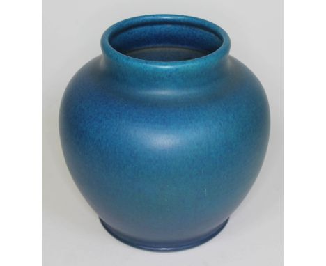 A Pilkington's Royal Lancastrian mottled blue pottery vase, height 18cm.  Condition - good, no damage/repair, no restoration.