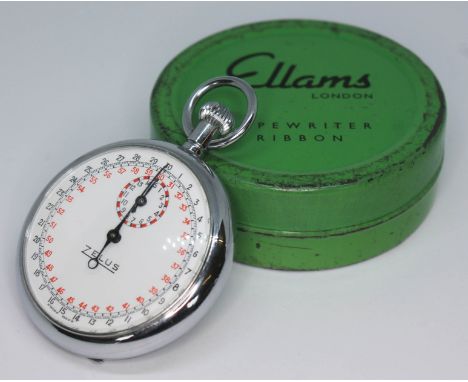 A vintage Zelus stop watch, diam. 46mm.  