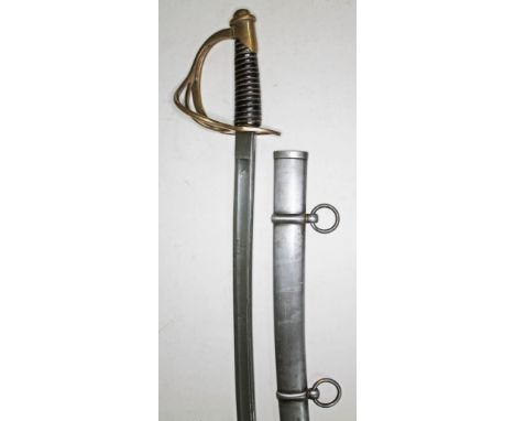 An American light cavalry sabre the blade stamp 'AMESMFGCo CHICCPEE MASS' and 'U.S. ADK 1862', the brass guard numbered 13419