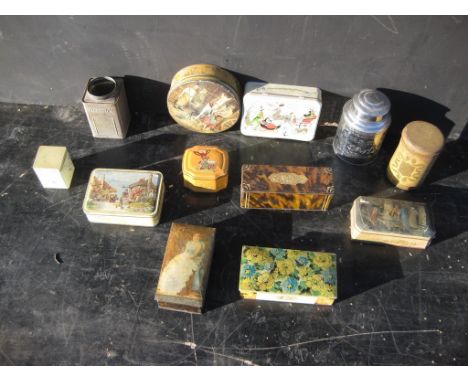Old Vintage Antique - old tins x 12
