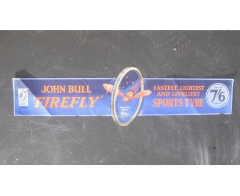 Old Vintage Antique - John Bull Tire Tyre Advertising Shop Poster Sign Bicycle Bike Shop