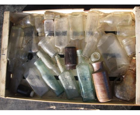 Old Vintage Antique - Box of bottles