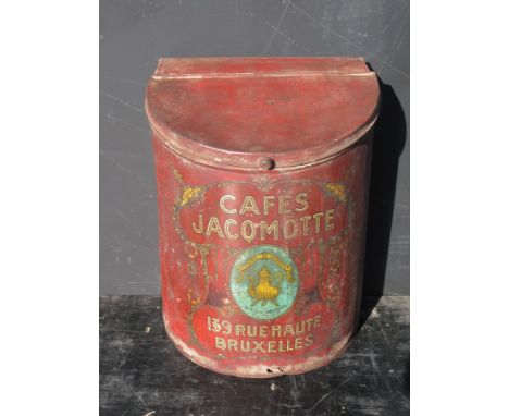 Old Vintage Antique - Large Belgian Coffee café Store Shop Display Bin Café Jacqmotte