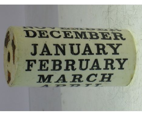 Old Vintage Antique - Victorian Perpetual Calendar Roller