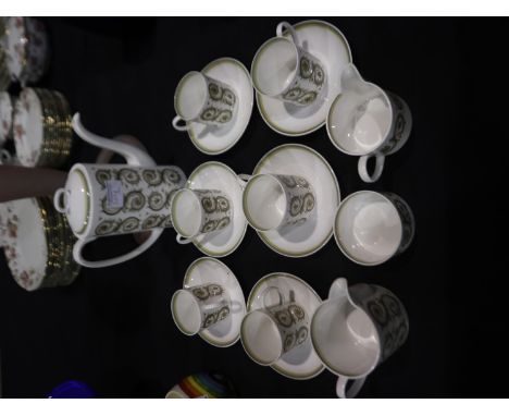 Susie Cooper Venetia pattern coffee set. Not available for in-house P&amp;P 