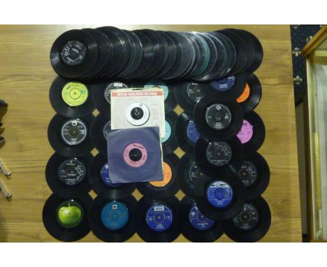 Approximately 100 singles including Beatles, The Who and Rolling Stones. UK P&amp;P Group 2 (£20+VAT for the first lot and £4