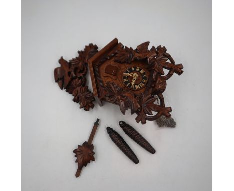 Medium size black forest cookoo clock in light wood complete and working. Not available for in-house P&amp;P 