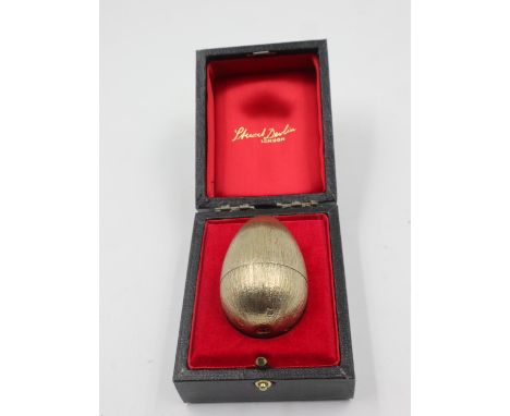 Stuart Devlin silver gilt Dragonfly surprise egg in fitted case, limited edition no.20. UK P&amp;P Group 1 (£16+VAT for the f