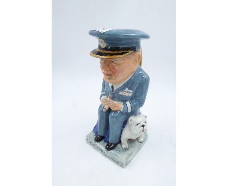 Large Winston Churchill Toby jug, Air Commodore, limited edition 38/250, no cracks or chips, H: 29cm. UK P&amp;P Group 3 (£30