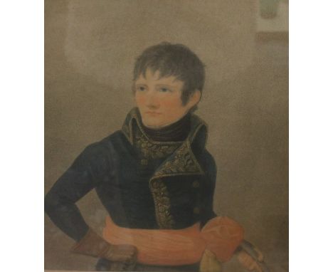 After Bartolozzi, portrait of a gentleman, colour print and another print (2) 35.5cm x 31cm and 34cm x 29.5cm 