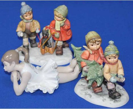NAO FIGURE AND TWO GOEBEL FIGURES