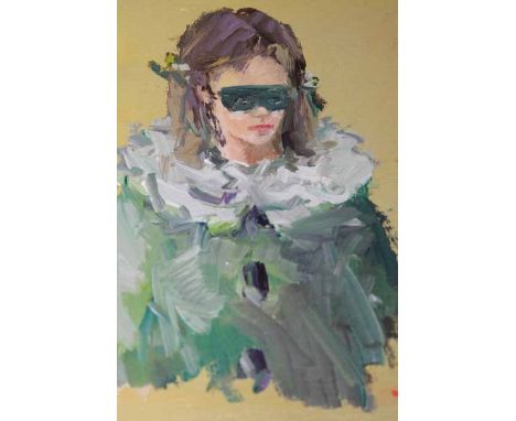 CONTEMPORARY FLORENTINE OIL PAINTINGS
each signed 'Tili', one of a young girl in a mask, the other of a horse and carriage at