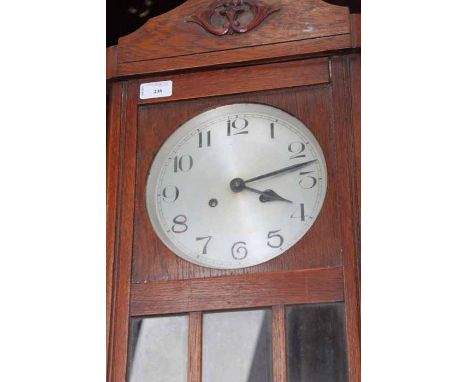 OAK WALL CLOCK
with silvered dial