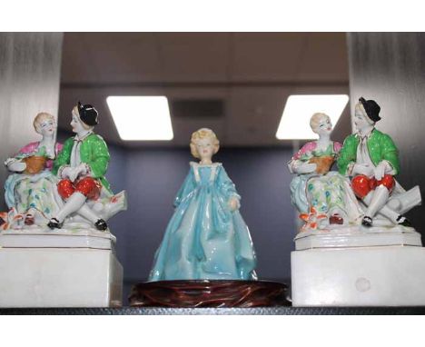 ROYAL WORCESTER FIGURE
with two other ceramic figures