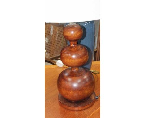 PAIR OF CERAMIC TABLE LAMPS
and another wooden lamp