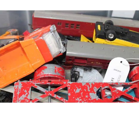 COLLECTION OF MODEL VEHICLES 
together with two model train sets, including Trix Twin, and with some die cast examples