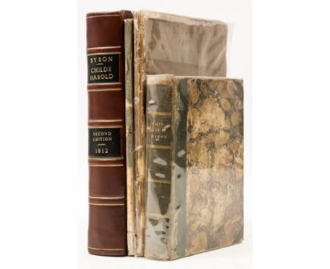 Byron (George Gordon Noel, Lord) Childe Harold's Pilgrimage. A Romaunt, second edition, folding facsimile at end, scattered s
