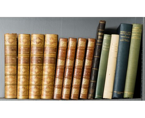 Britain.- Lipscomb (George) The History and Antiquities of the County of Buckingham, 4 vol., titles printed in red and black,