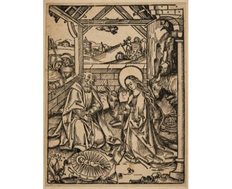 Early printing.- Anonymous (German) Adoration of the Magi, woodcut, a good but later impression from the original block from 