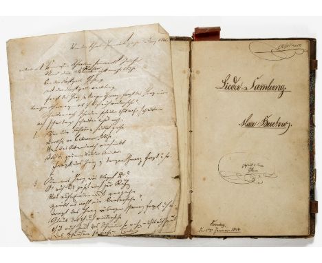 Songs.- Buetow (Max) Lieder Samlung, manuscript in German, title and 79pp. excluding blanks, Samuel Marcus Gollancz's copy wi