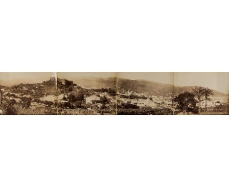 ⁂ Please note, the description for this lot has changed. Madeira &amp; Gibraltar.- Two panorama photograph views, 3 and 4 alb