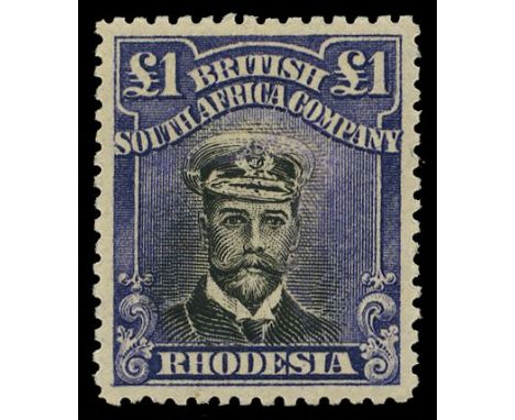 1913-22 die III, perf 14 £1 black and violet-indigo (SG 279a), light even gum toning, part o.g., cat £700, with 1999 BPA cert