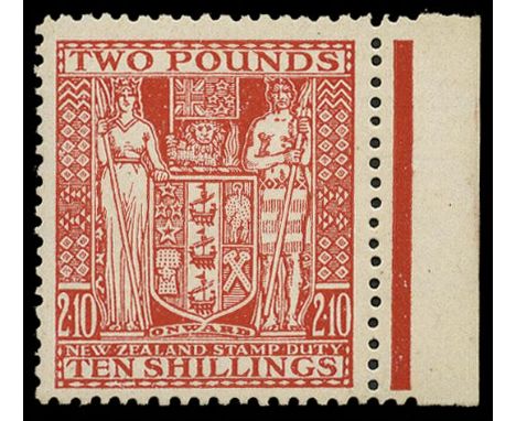 Postal Fiscals: 1940-58 multiple watermark, w98 (inverted) £2 10s red (SG F207), light even gum toning, u/m, cat £475 