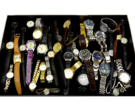 Collection of wristwatches including Citizen Eco Drive, ladies Longines, Sekonda, Timex, Skagen, Lorus, Excalibur etc approx 