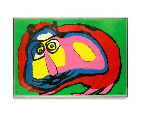 Karel Appel, Dutch (1921–2006) Lithograph, Dream Colored Face, Signed and Inscribed "E.A.". Sight measures 22" H x 31-1/2" W,