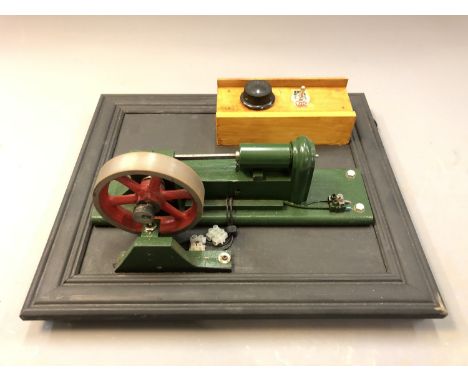An electric piston engine mounted on board, width 38cm. 