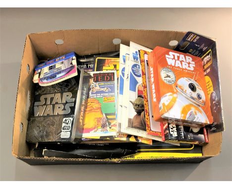 A collection of Star Wars collector's items and accessories : Star Wars The Force Awakens make your own X Wing, Star Wars Ang