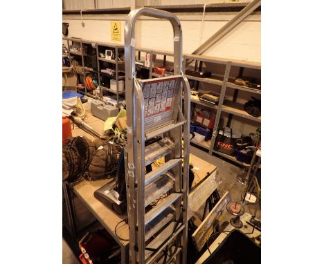 Two aluminium step ladders