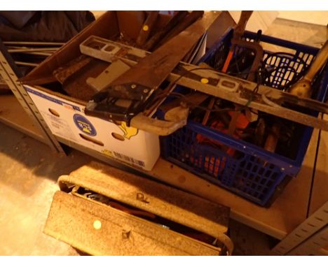 Two boxes of mixed tools etc