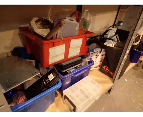 Collection of household bric a brac tools bags kitchenware etc