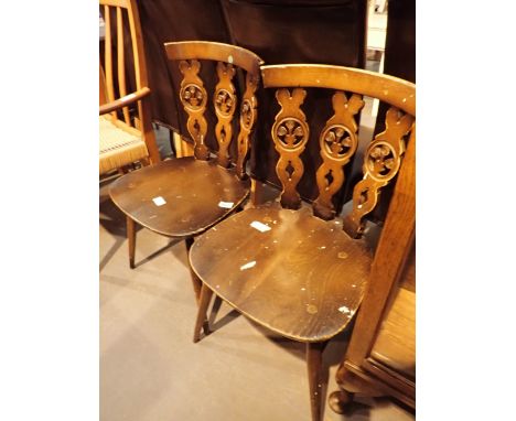 Two Ercol Prince of Wales dining chairs
