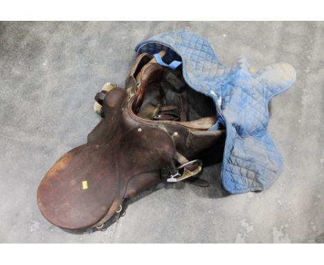Vintage leather Steven Hadley saddle 