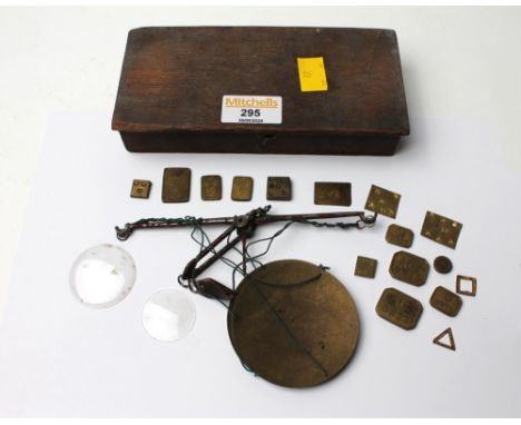 Boxed miniature balance scales 