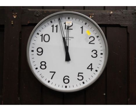 E.A. Combs of London metal cased wall clock, 45 cm diameter
