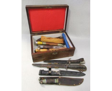 A Wilkinson type FS Commando knife, together with a quantity of various pocket and other knives  