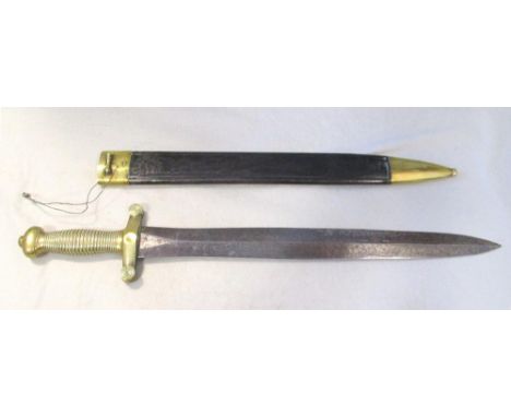 A 19th century French side arm of gladius type, complete with scabbard  