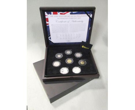 Westminster Collection, 50th Anniversary of Australian decimal currency, 8 coin silver and cupro-nickel set, together with Th