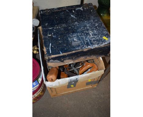 Box of assorted hand tools