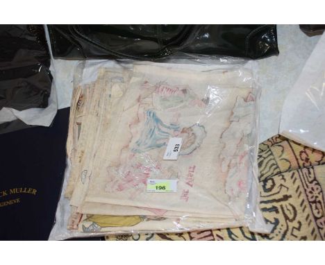 A quantity of printed cotton with illustrations by Raphael Tuck &amp; Sons, to include characters from fairy stories, trains,