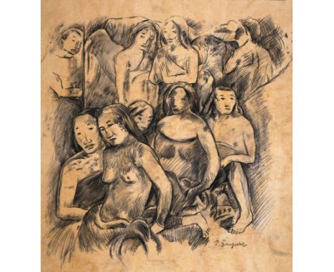 Paul Gauguin (1848-1903), Sketch on Paper Image Size: 20 by 18 7/8 inches (51 by 48 cm) All measurements are approximate. Sig