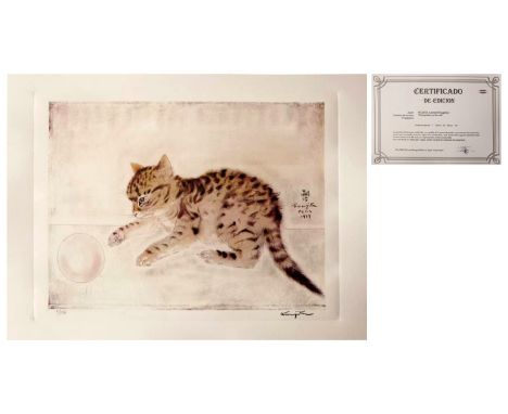 Leonard Tsuguharu Foujita (1886-1968), Lithograph Image Size: 14 7/8 by 11 inches (38 by 28 cm) All measurements are approxim