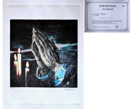 Zeng Fanzhi (B.1964), Lithograph Image Size: 14 7/8 by 11 inches (38 by 28 cm) All measurements are approximate. Signed (lowe